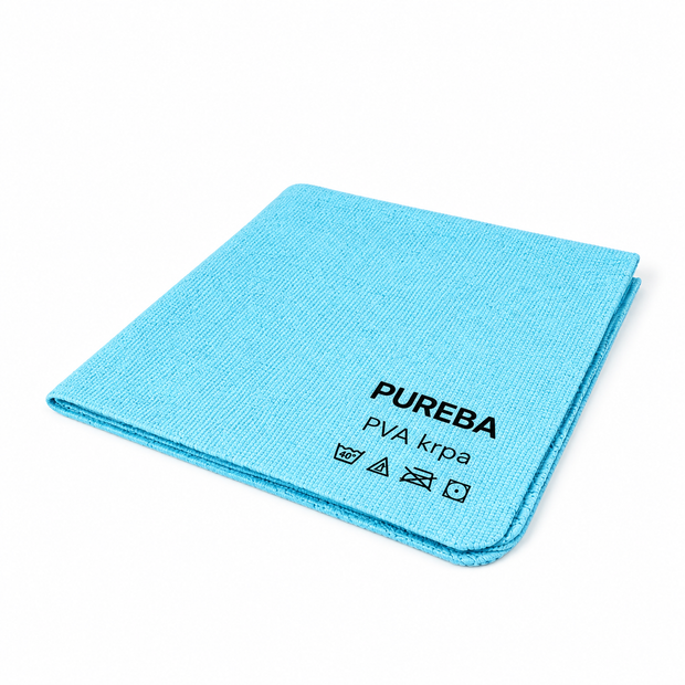 KRPA mikro, netkana, PVA, modra, 350 g/m2, PUREBA, 36 x 38 cm, 3 kos/pak