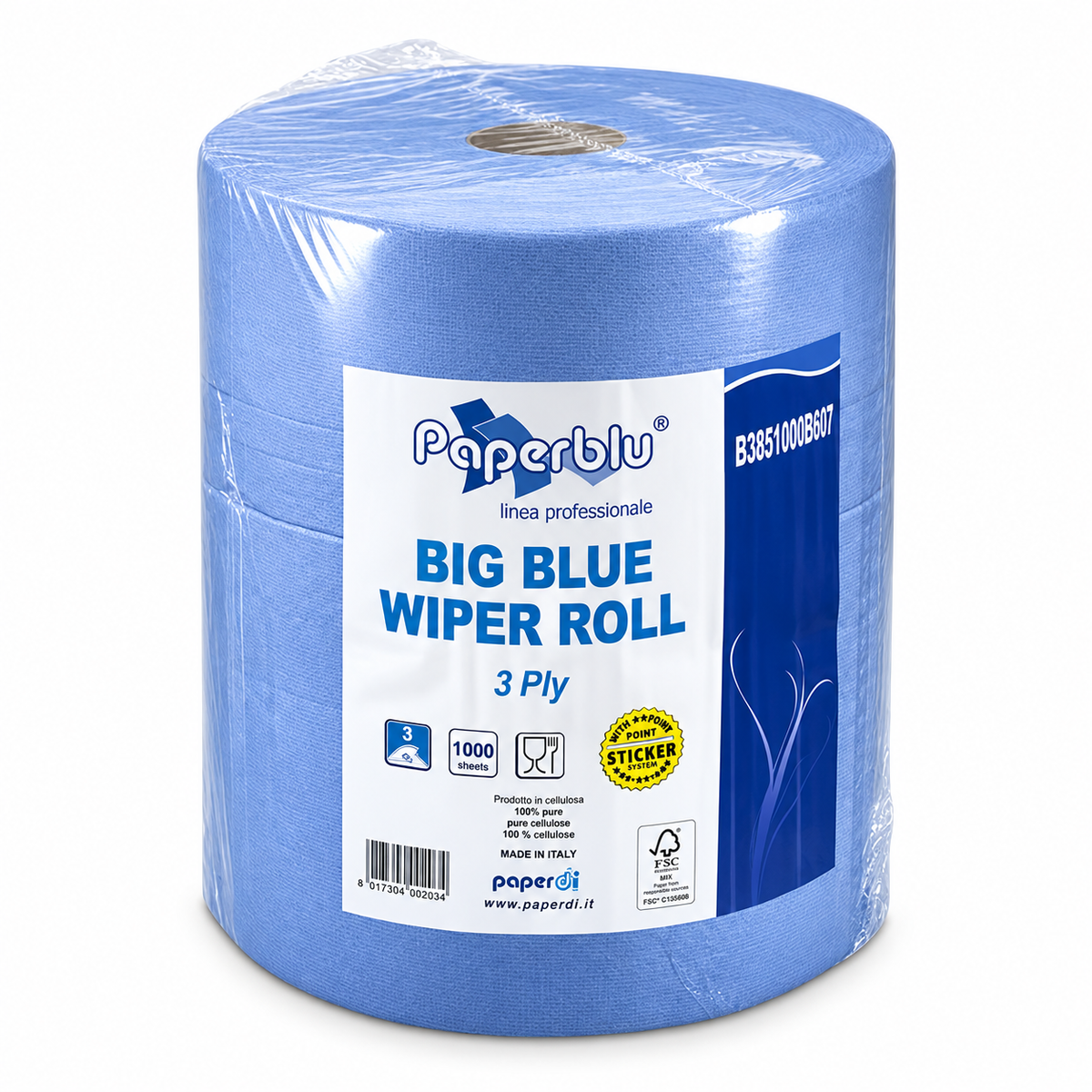 BRISAČE MAX, modre 3-sl., BIG BLUE, 37x34 cm, 340m, 1000 list