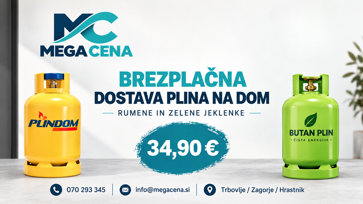 PLIN V ZELENI ali RUMENI JEKLENKI - monžna brezplačna dostava Trbovlje-Zagorje-Hrastnik