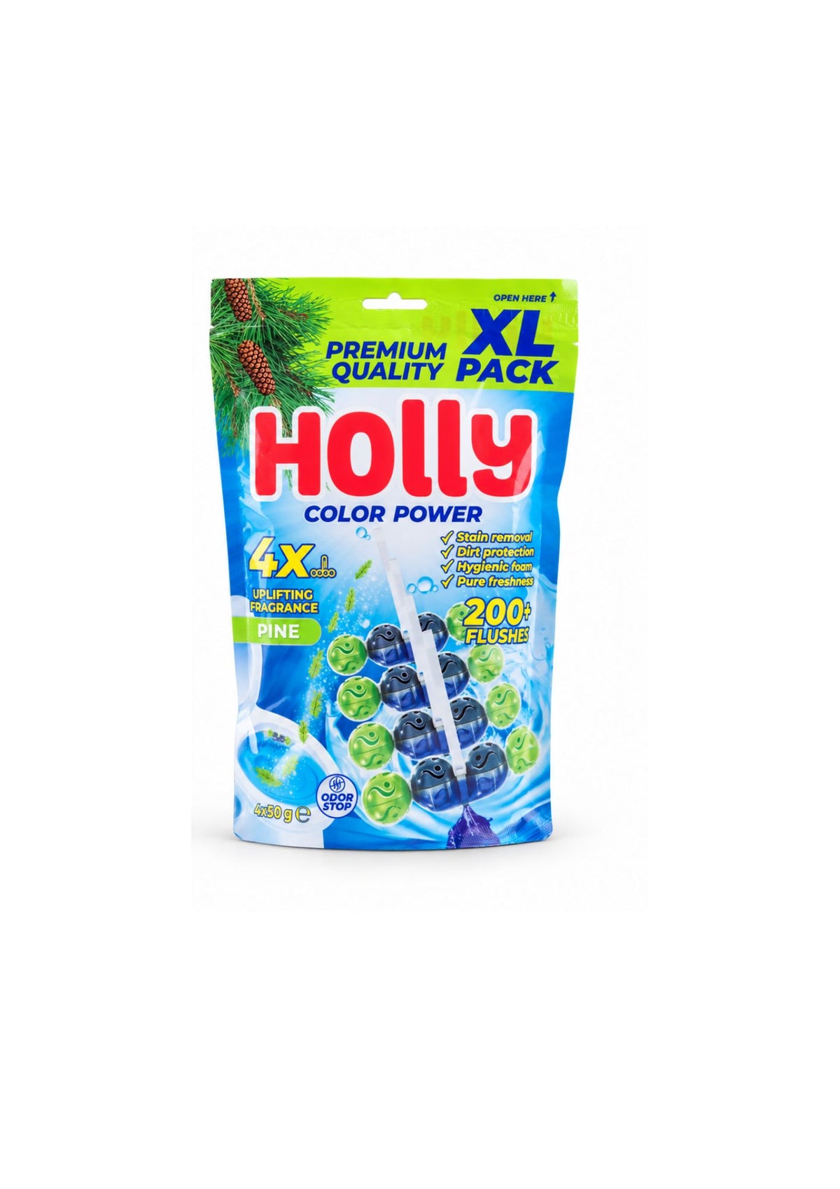 HOLLY COLO POWER - WC osvežilec (XL-pakiranje, 4x50g)