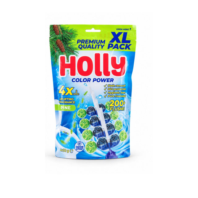 HOLLY COLO POWER - WC osvežilec (XL-pakiranje, 4x50g)