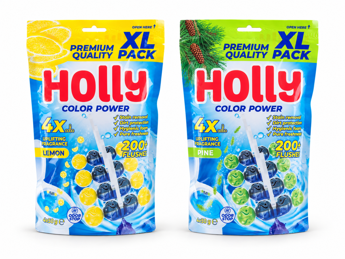 HOLLY COLO POWER - WC osvežilec (XL-pakiranje, 4x50g)