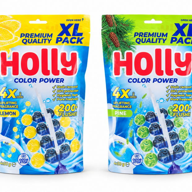 HOLLY COLO POWER - WC osvežilec (XL-pakiranje, 4x50g)
